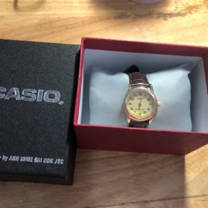 Đồng hồ nữ dây da Casio chính hãng Anh Khuê LTP-V001GL-9BUDF