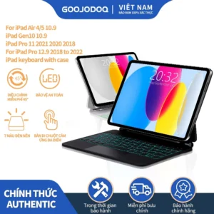 【bảo hành một năm】GOOJODOQ Bao da máy tính bảng bàn phím không dây thích hợp cho iPad Air 4 5 6/ Pro 11 2018-2022 /Gen10 10.9/ Air11 Air13 2024-2025