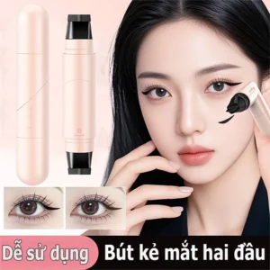 Bút Kẻ Mắt 2 Đầu Eyeliner Stamp Nét Mảnh Chống Nước Trang điểm tem kép tiện lợi, lâu trôi