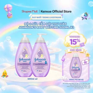 [LIVE] Combo 2 Sữa Tắm Gội Thư Giãn Johnson's Baby Bedtime 500mlx2