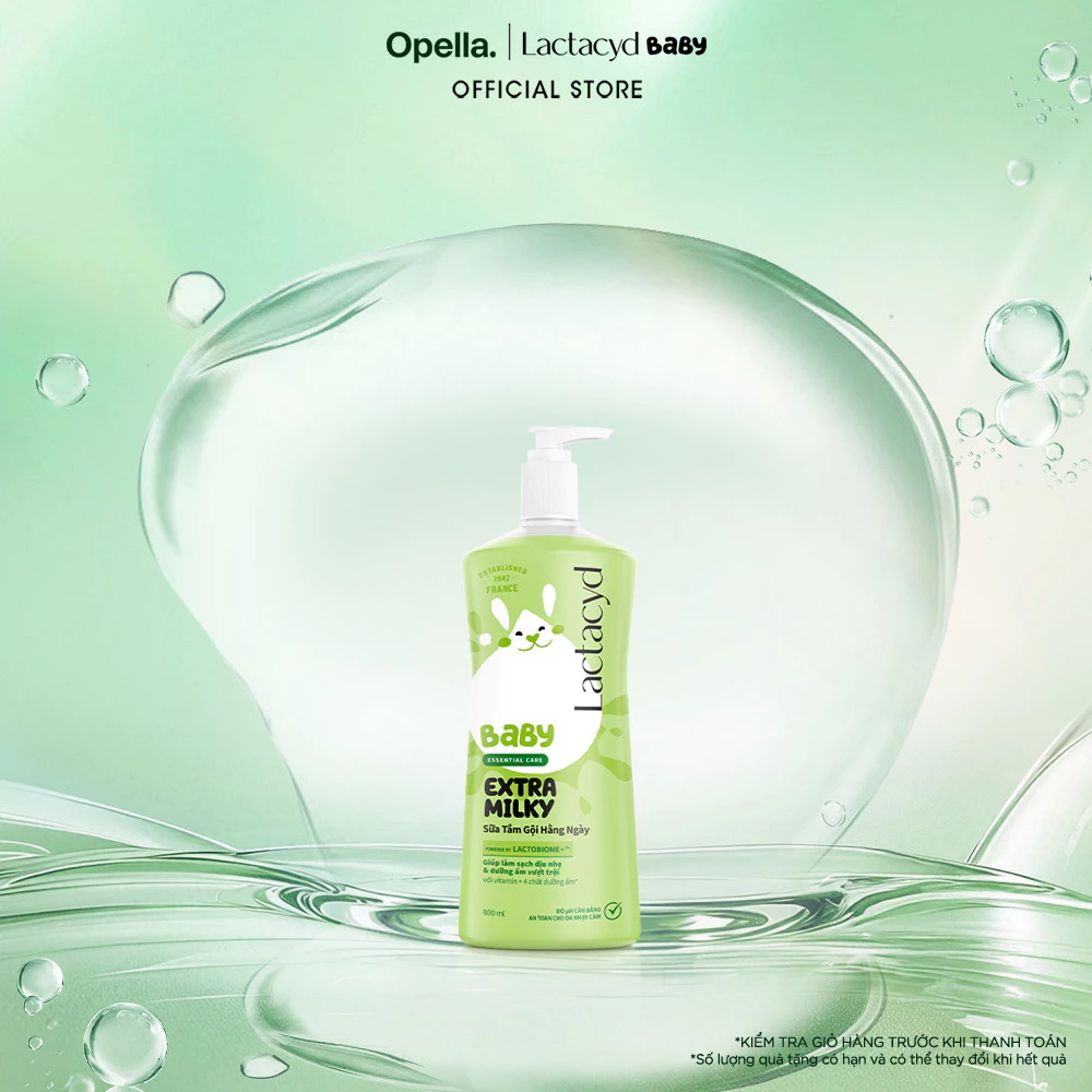 Sữa Tắm Gội Trẻ Em Lactacyd Baby Extra Milky Làm Sạch Dịu Nhẹ và Dưỡng Ẩm Vượt Trội Size Jumbo 800ml