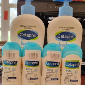 Combo 2 Sữa tắm gội dưỡng ẩm dịu lành cho bé Calendula hoa cúc hữu cơ CETAPHIL BABY W&SHAMPOO CALENDULA 400ML/chai
