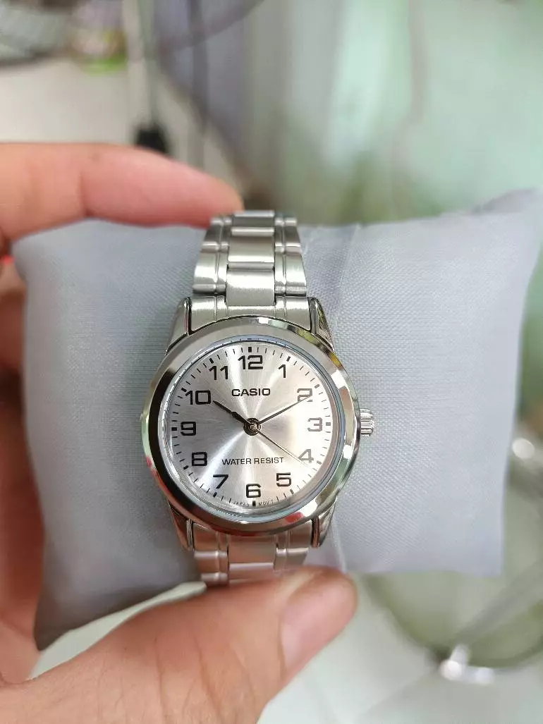 Đồng hồ đôi nam nữ dây kim loại Casio Anh Khuê MTP/LTP-V001D-7B