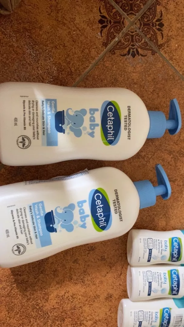 Combo 2 Sữa tắm gội dịu lành cho bé Cetaphil Baby Gentle Wash & Shampoo 400ml/chai
