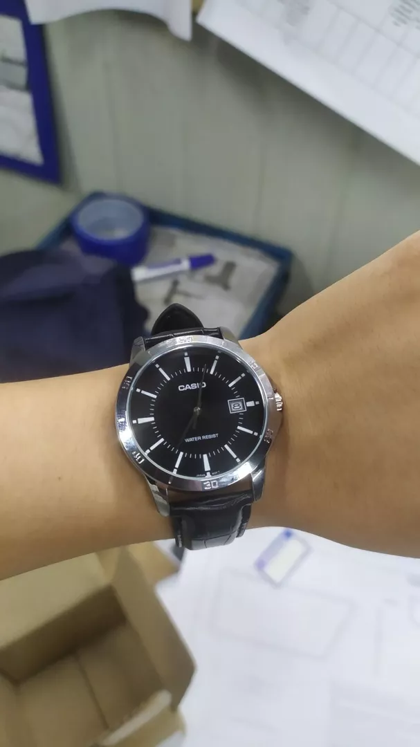 Đồng hồ nam dây da Casio chính hãng Anh Khuê MTP-V004L-1AUDF