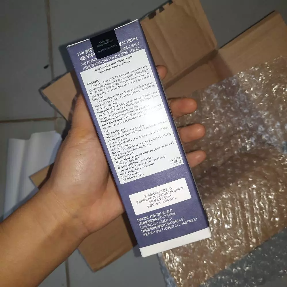 Nước Hoa Hồng Không Mùi Dear Klairs Supple Preparation Unscented 180ml