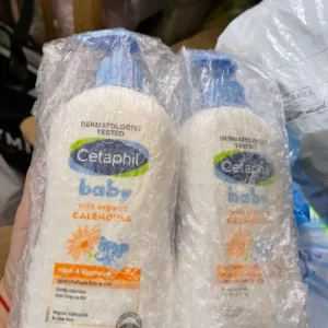 Combo 2 Sữa tắm gội dưỡng ẩm dịu lành cho bé Calendula hoa cúc hữu cơ CETAPHIL BABY W&SHAMPOO CALENDULA 400ML/chai