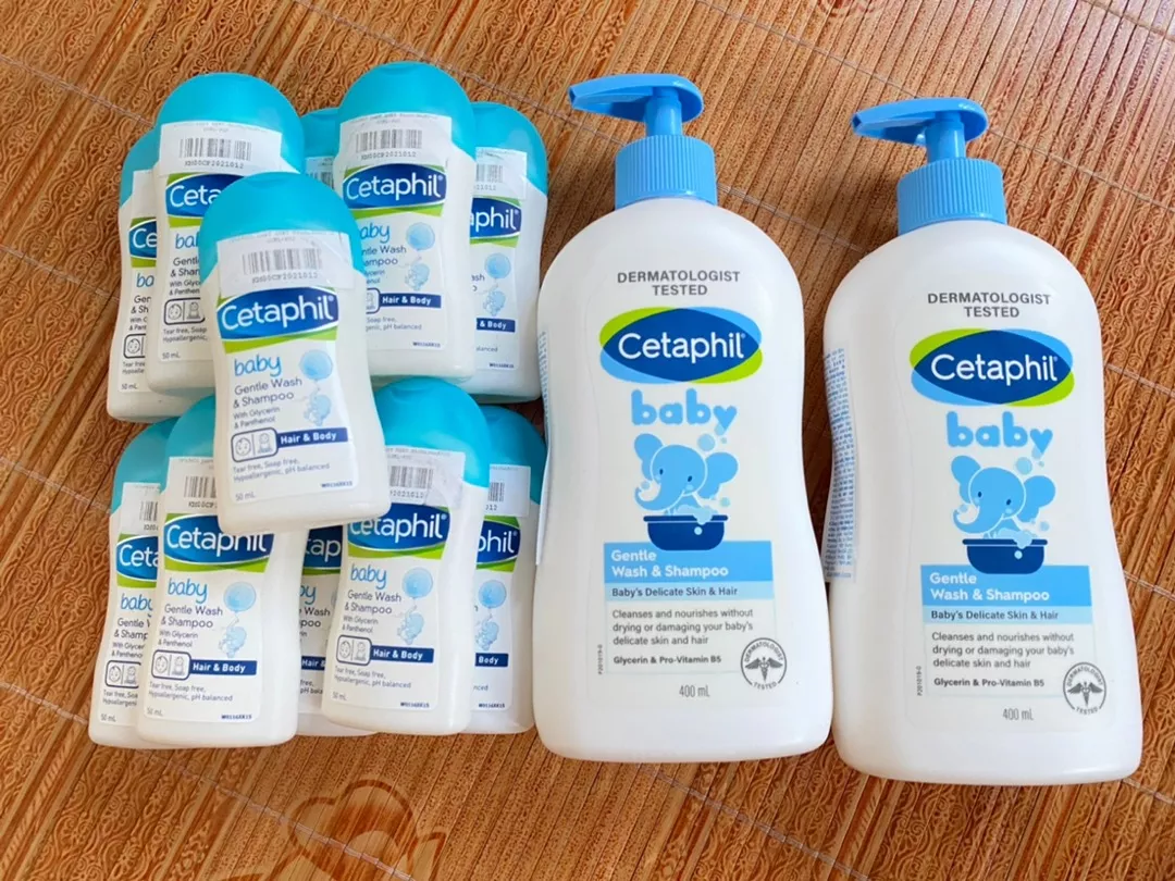 Combo 2 Sữa tắm gội dịu lành cho bé Cetaphil Baby Gentle Wash & Shampoo 400ml/chai