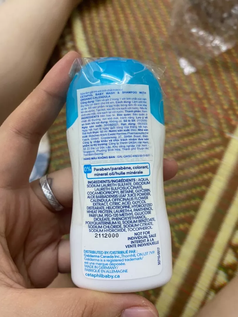Sữa tắm gội Cetaphil cho bé - Cetaphil Baby Wash & Shampoo with Organic Calendula 400ml