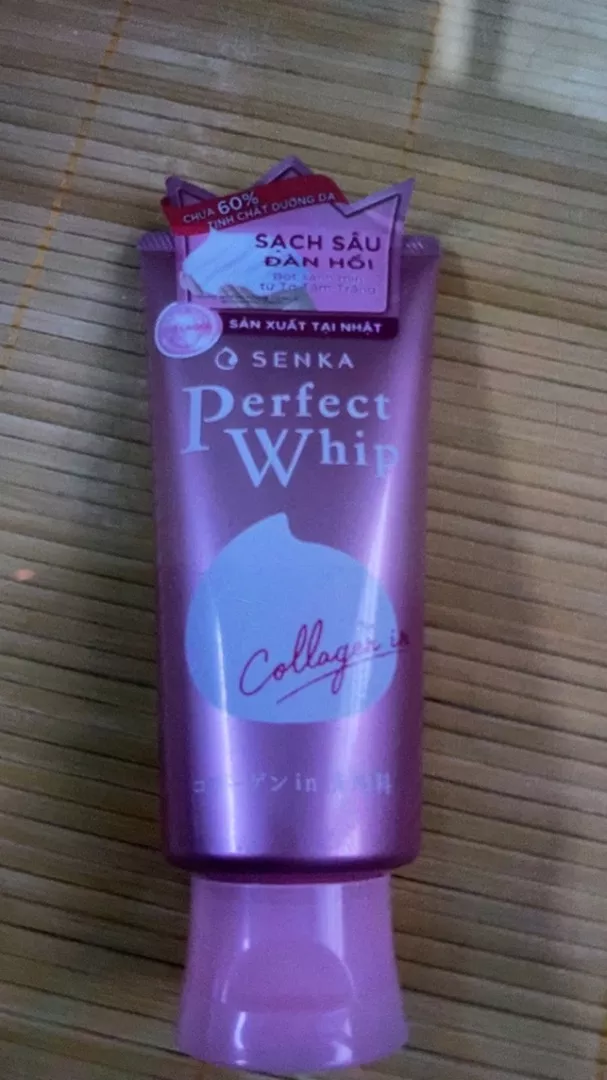 Sữa rửa mặt Collagen Senka Perfect Whip Collagen In 120G ngăn ngừa lão hóa giảm nếp nhăn