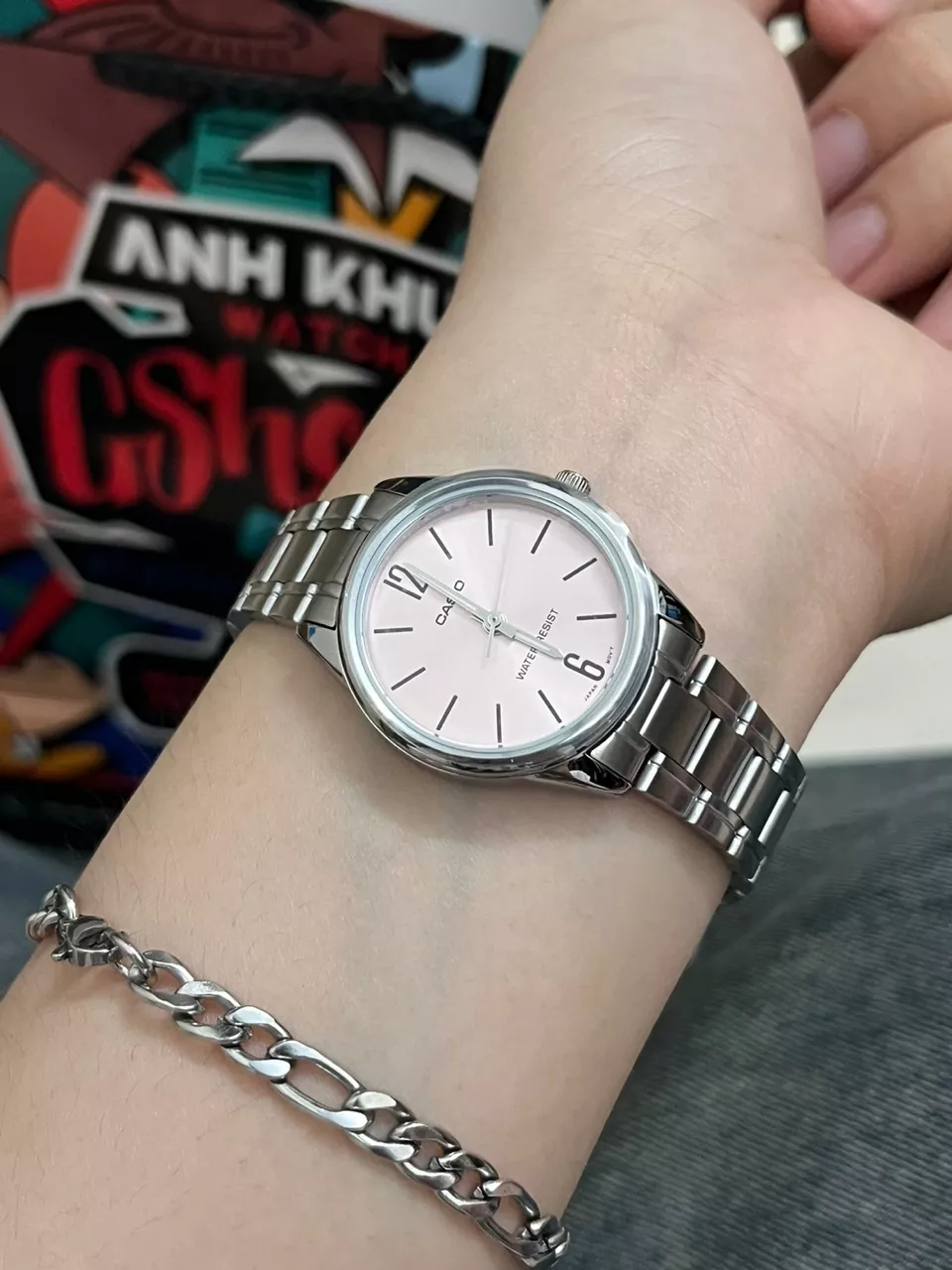 Đồng hồ nữ dây thép không ghỉ Casio LTP-V005D-4BUDF chính hãng