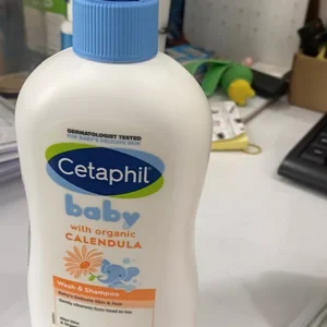 Combo 2 Sữa tắm gội dưỡng ẩm dịu lành cho bé Calendula hoa cúc hữu cơ CETAPHIL BABY W&SHAMPOO CALENDULA 400ML/chai