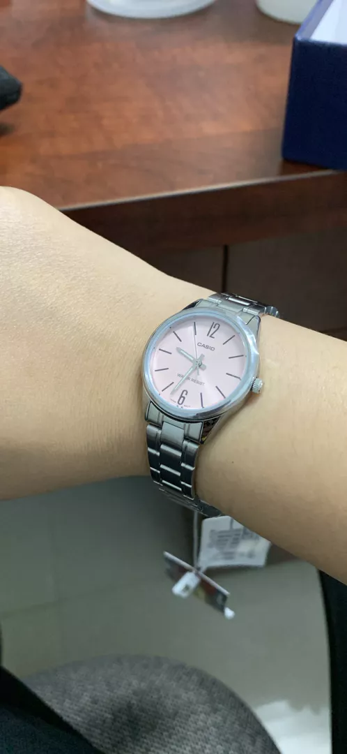 Đồng hồ nữ dây thép không ghỉ Casio LTP-V005D-4BUDF chính hãng