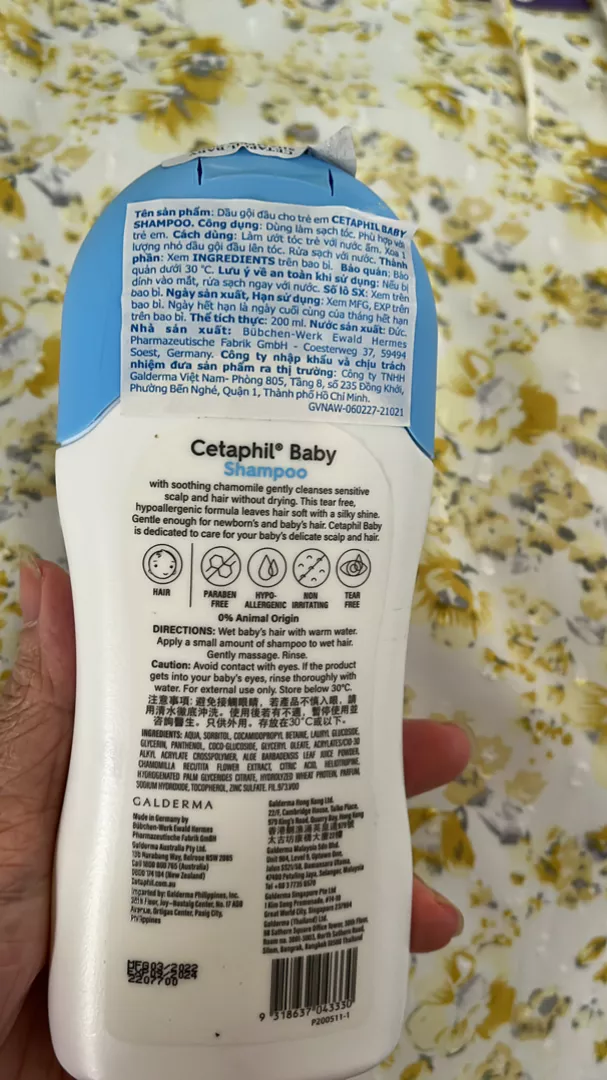 Dầu gội dịu lành CETAPHIL BABY SHAMPOO 200ML