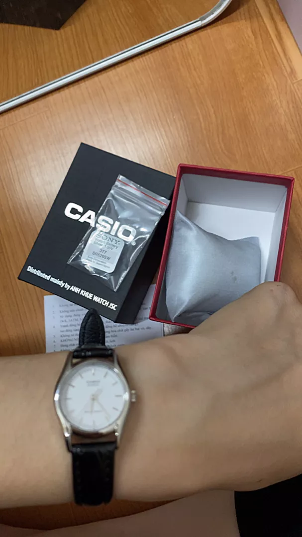 Đồng hồ nữ dây da Casio chính hãng Anh Khuê LTP-1094E-7ARDF