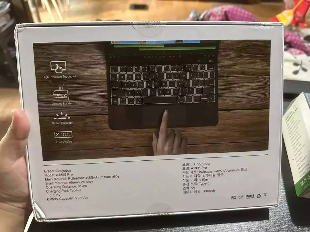 【bảo hành một năm】GOOJODOQ Bao da máy tính bảng bàn phím không dây thích hợp cho iPad Air 4 5 6/ Pro 11 2018-2022 /Gen10 10.9/ Air11 Air13 2024-2025