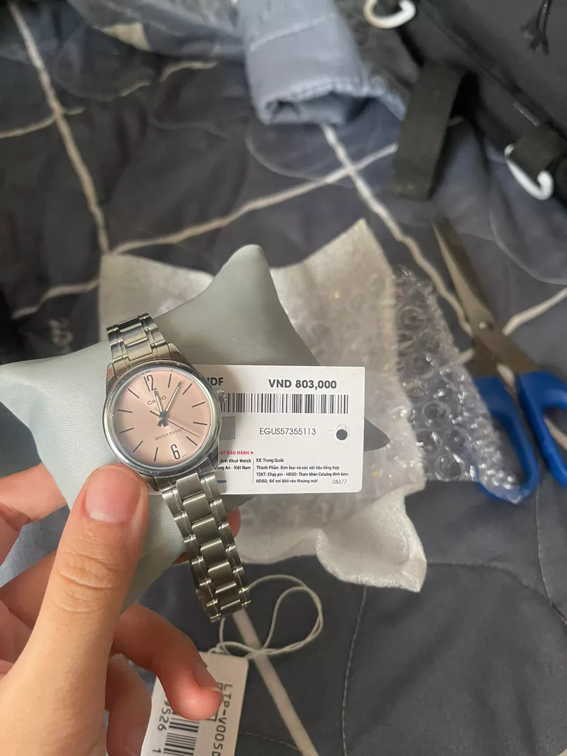 Đồng hồ nữ dây thép không ghỉ Casio LTP-V005D-4BUDF chính hãng