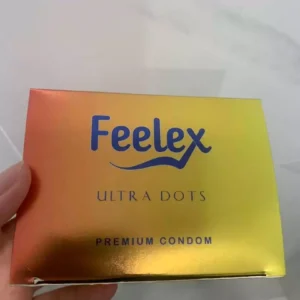 Bao cao su Feelex gân gai, nhiều gel bôi trơn - Hộp 10 bcs
