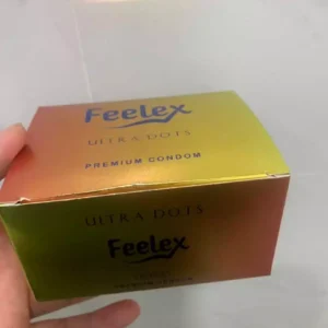 Bao cao su Feelex gân gai, nhiều gel bôi trơn - Hộp 10 bcs