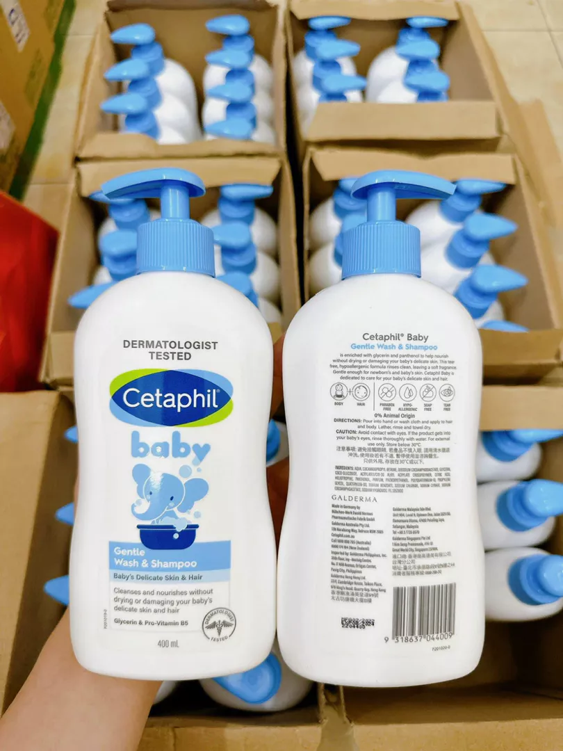 Sữa tắm gội dịu lành cho bé CETAPHIL BABY GENTLE WASH & SHAMPOO 400ML