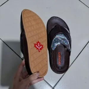 Dép Kẹp Nam Da Bò Thật 100% Donavy Cao Cấp, May 02 Lần Full Handmade Chắc Chắn (Đen+Nâu+Bò) D.KBXIT