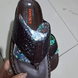 Dép Kẹp Nam Da Bò Thật 100% Donavy Cao Cấp, May 02 Lần Full Handmade Chắc Chắn (Đen+Nâu+Bò) D.KBXIT