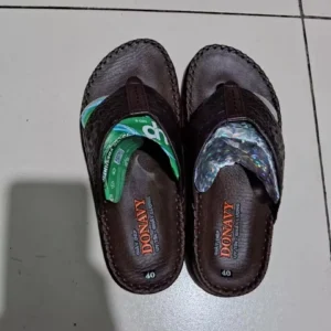 Dép Kẹp Nam Da Bò Thật 100% Donavy Cao Cấp, May 02 Lần Full Handmade Chắc Chắn (Đen+Nâu+Bò) D.KBXIT