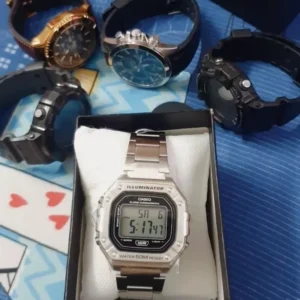 Đồng Hồ Điện Tử Unisex Series W-218 Trẻ Trung Năng Động Mặt Kính Nhựa Vuông 43.2mm Chống Nước Chính Hãng Casio