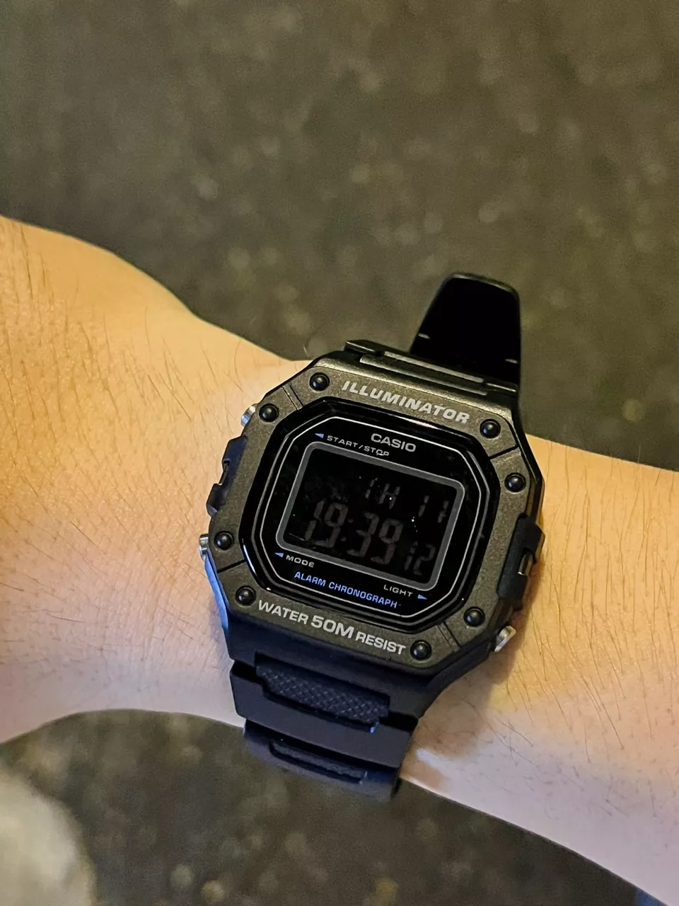 Đồng Hồ Điện Tử Unisex Series W-218 Trẻ Trung Năng Động Mặt Kính Nhựa Vuông 43.2mm Chống Nước Chính Hãng Casio