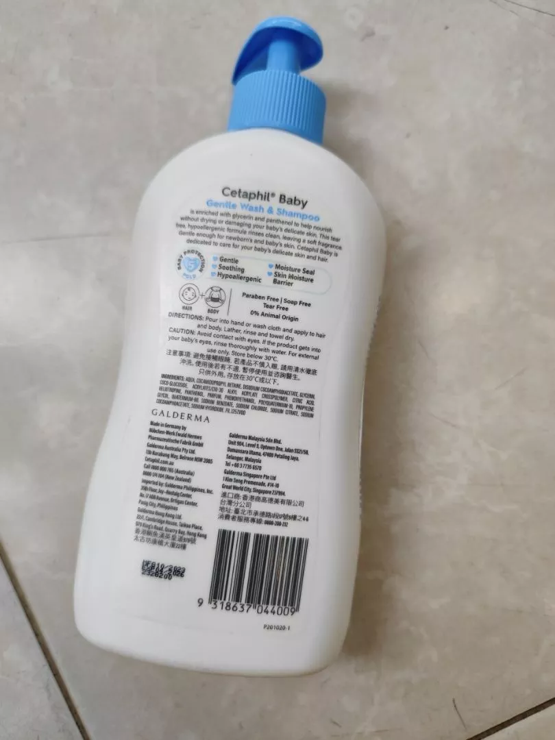 Sữa Tắm Và Gội Trẻ Em Cetaphil Baby Gentle Dịu Nhẹ Cho Làn Da Em Bé 400ml