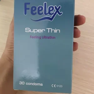 Bao cao su Hộp 30 chiếc Feelex Superthin siêu mỏng ôm sát nhiều gel hương dâu, hương nước hoa, hương vani