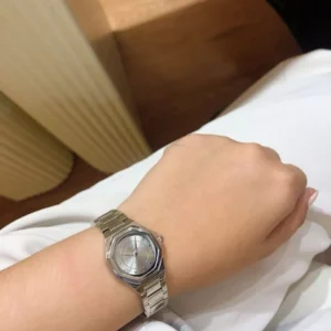 Đồng Hồ Nữ IEKE, Mặt Đa Giác Số La Mã, Dây Thép Không Gỉ, Kháng Nước Tốt