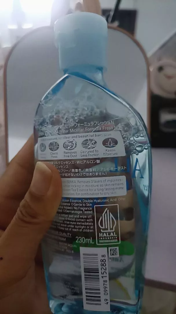 Nước tẩy trang Micellar Giảm Bóng Nhờn Senka All Clear Water Fresh 230ml/chai