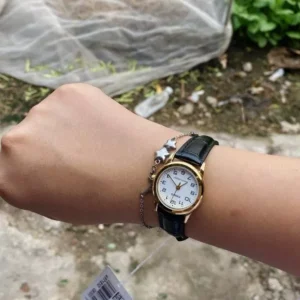 Đồng Hồ Casio Nữ Series LTP-V001 Sang Trọng Mặt Kính Khoáng Tròn 25mm Dây Da/ Kim Loại Không Gỉ Kháng Nước Chính Hãng