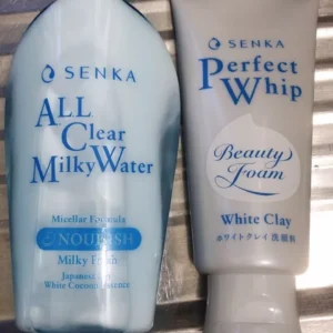 Sữa rửa mặt Senka Perfect White Clay 120g tẩy tế bào chết dưỡng trắng sáng ẩm mịn đều màu da
