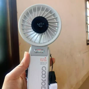 Quạt gấp 180° im lặng GOOJODOQ siêu gió điều chỉnh 100 cấp độ, mini quạt di động, màn hình nguồn LED