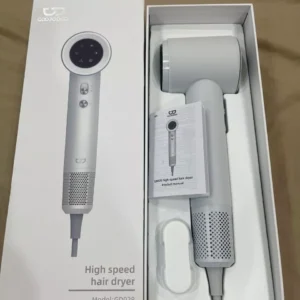 【Bảo hành một năm】GOOJODOQ Máy sấy tóc tốc độ cao có màn hình hiển thị công suất LED 3 tốc độ gió bốn phút để sấy khô Thích hợp cho du lịch và sử dụng tại nhà