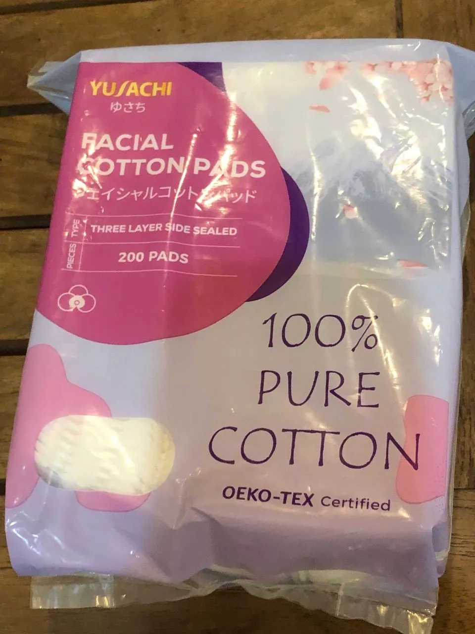 Bông tẩy trang Yusachi Suzuran Cao Cấp Nhật Bản 100% Cotton - 200 miếng