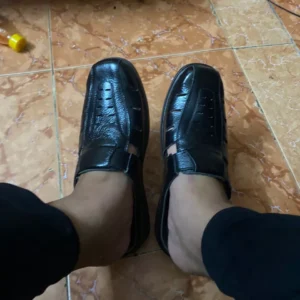 {KM Tặng Kèm Vớ Sịn} Giày Lười Nam Da Bò Thật DONAVY Kiểu Sa-Bo May Quai Xuống Đế Chắc Chắn, Có Lỗ Thoáng Khí D.GSB