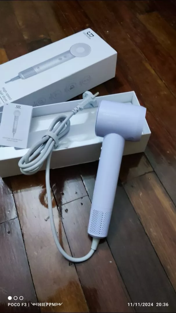 【Bảo hành một năm】GOOJODOQ Máy sấy tóc tốc độ cao có màn hình hiển thị công suất LED 3 tốc độ gió bốn phút để sấy khô Thích hợp cho du lịch và sử dụng tại nhà