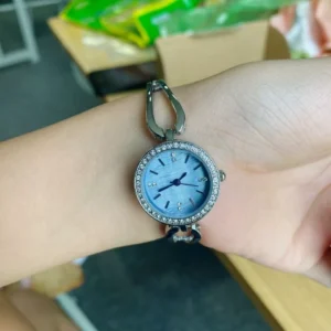 Đồng Hồ Nữ GEDI Đính Hạt Thời Trang Mặt Tròn, Viền Đính Hạt Thời Trang, Thiết Kế Hiện Đại Đơn Giả