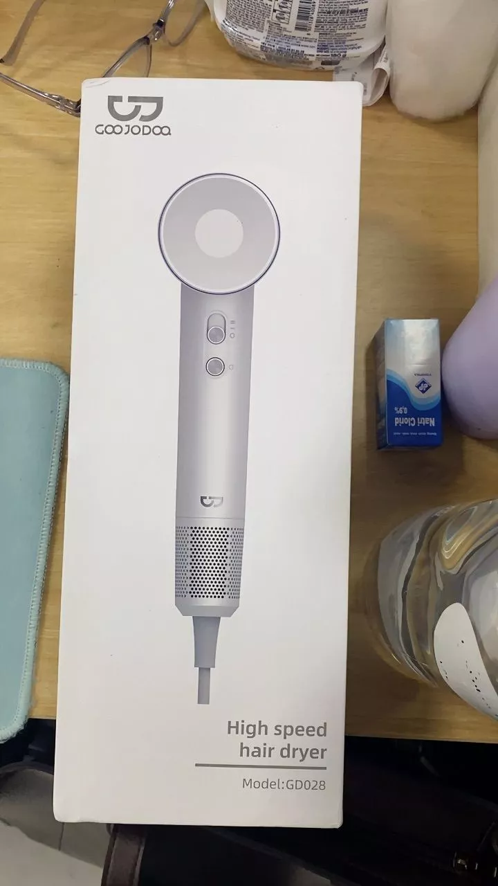 【Bảo hành một năm】GOOJODOQ Máy sấy tóc tốc độ cao có màn hình hiển thị công suất LED 3 tốc độ gió bốn phút để sấy khô Thích hợp cho du lịch và sử dụng tại nhà