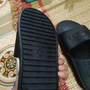 Dép Quai Ngang Nam Da Bò 100% DONAVY Cao Cấp, Dập Quai Cá Sấu Fashion D.CSL