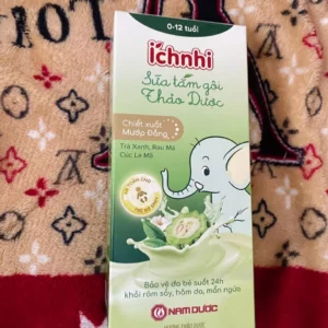 Sữa tắm gội thảo mộc Ích Nhi hương lá, chai 200ml, giúp làm sạch da và tóc trẻ