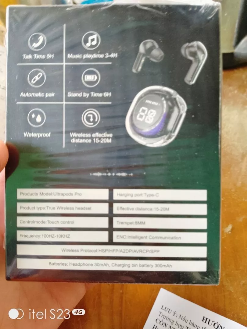 Tai nghe bluetooth KY9 Ultrapods Pro cảm ứng, bass hay, siêu nhỏ gọn, có mic đàm thoại, nghe nhạc cực hay - AUDIO365