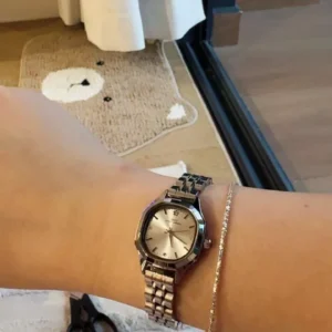 Đồng Hồ Nữ IBSO Mặt Đa Giác Sang Trọng Dây Thép Không Gỉ Chống Nước Tốt Phong Cách Hàn Quốc
