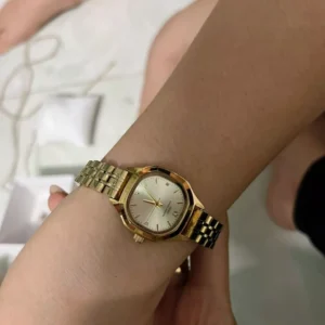 Đồng Hồ Nữ IBSO Mặt Đa Giác Sang Trọng Dây Thép Không Gỉ Chống Nước Tốt Phong Cách Hàn Quốc