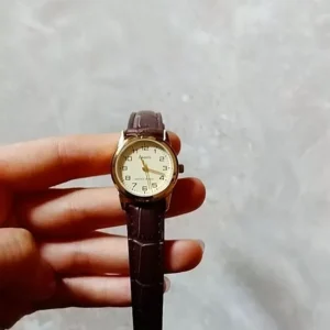 Đồng hồ nữ dây da Casio chính hãng Anh Khuê LTP-V001GL-9BUDF