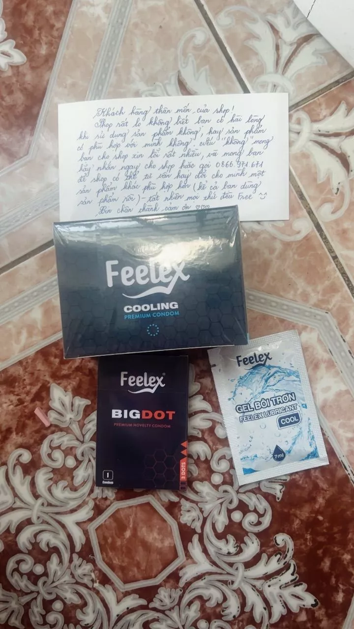 Bao cao su Feelex Bigdot Gân Gai nhiều gel bôi trơn