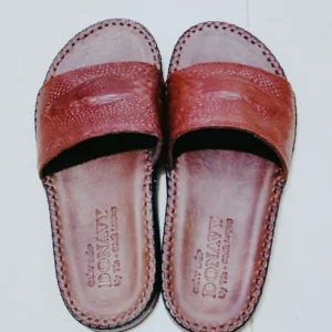 Dép Quai Ngang Nam Da Bò 100% DONAVY Cao Cấp, Dập Quai Cá Sấu Fashion D.CSL